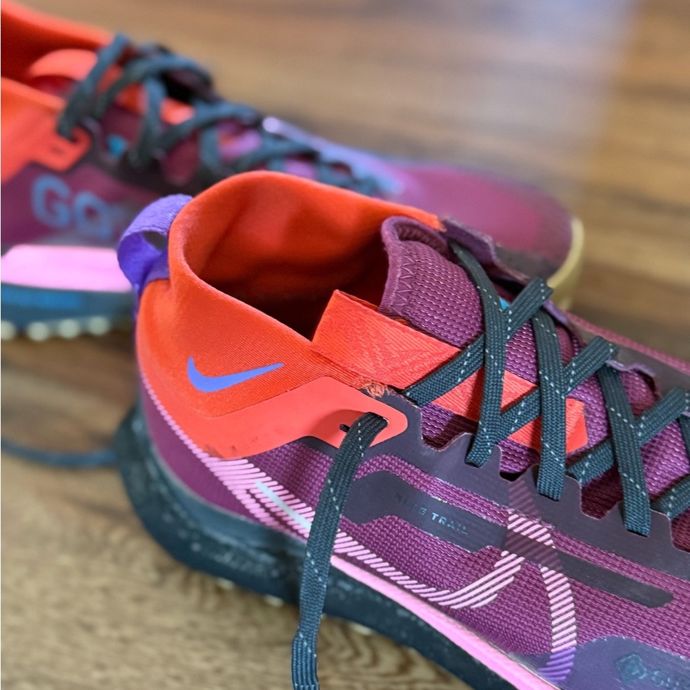 Nike Pegasus Trail Running Shoes in Red and Purple
